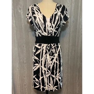 Talbots Black & White Stretch Knit Dress 8P